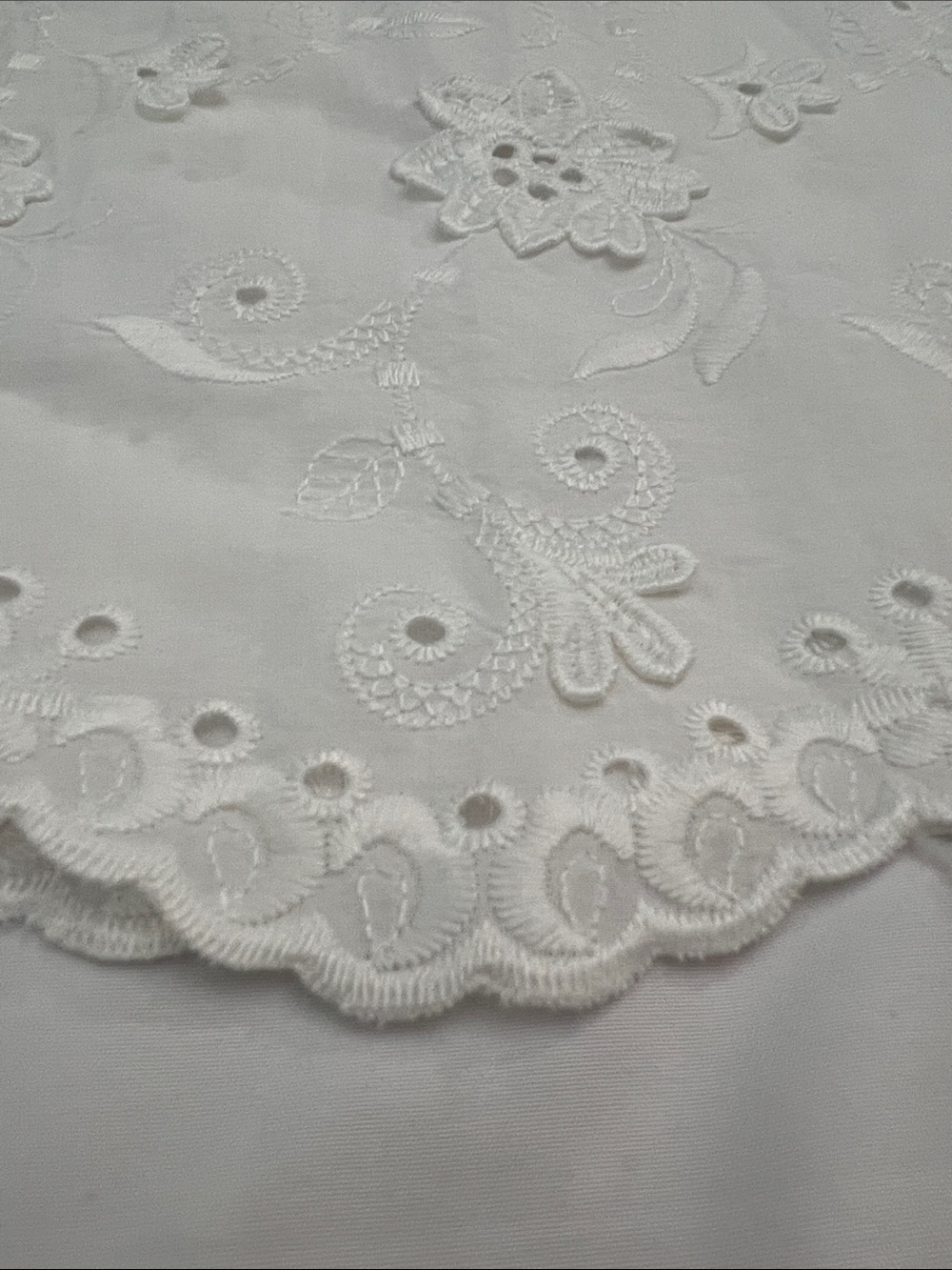 Adrianna Papell White Eyelet Embroidered Cotton Blouse M - Picture 5 of 16